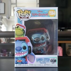 Funko Pop! Disney Lilo & Stitch Gamer Stitch METALLIC Vinyl Figure